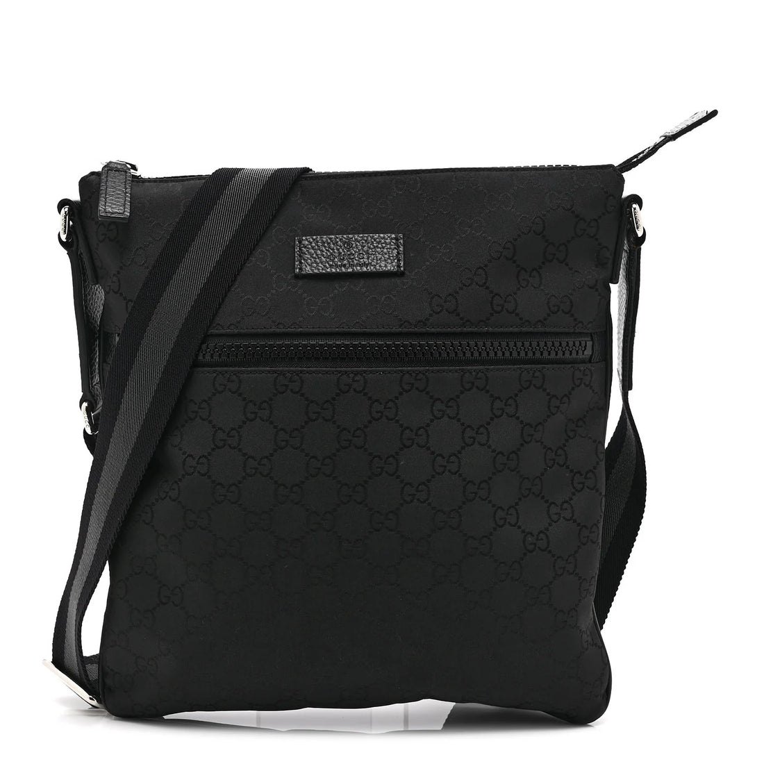 Gucci Guccissima Signature Messenger Bag – Black
