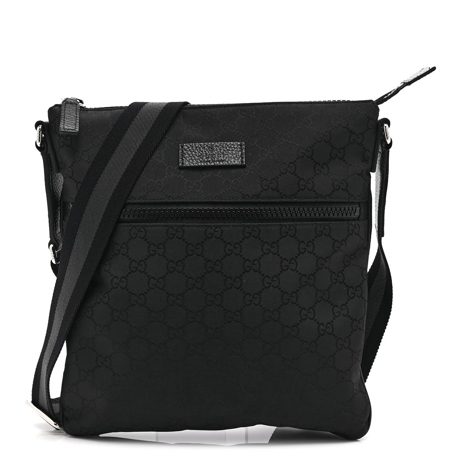 Gucci Guccissima Signature Messenger Bag – Black