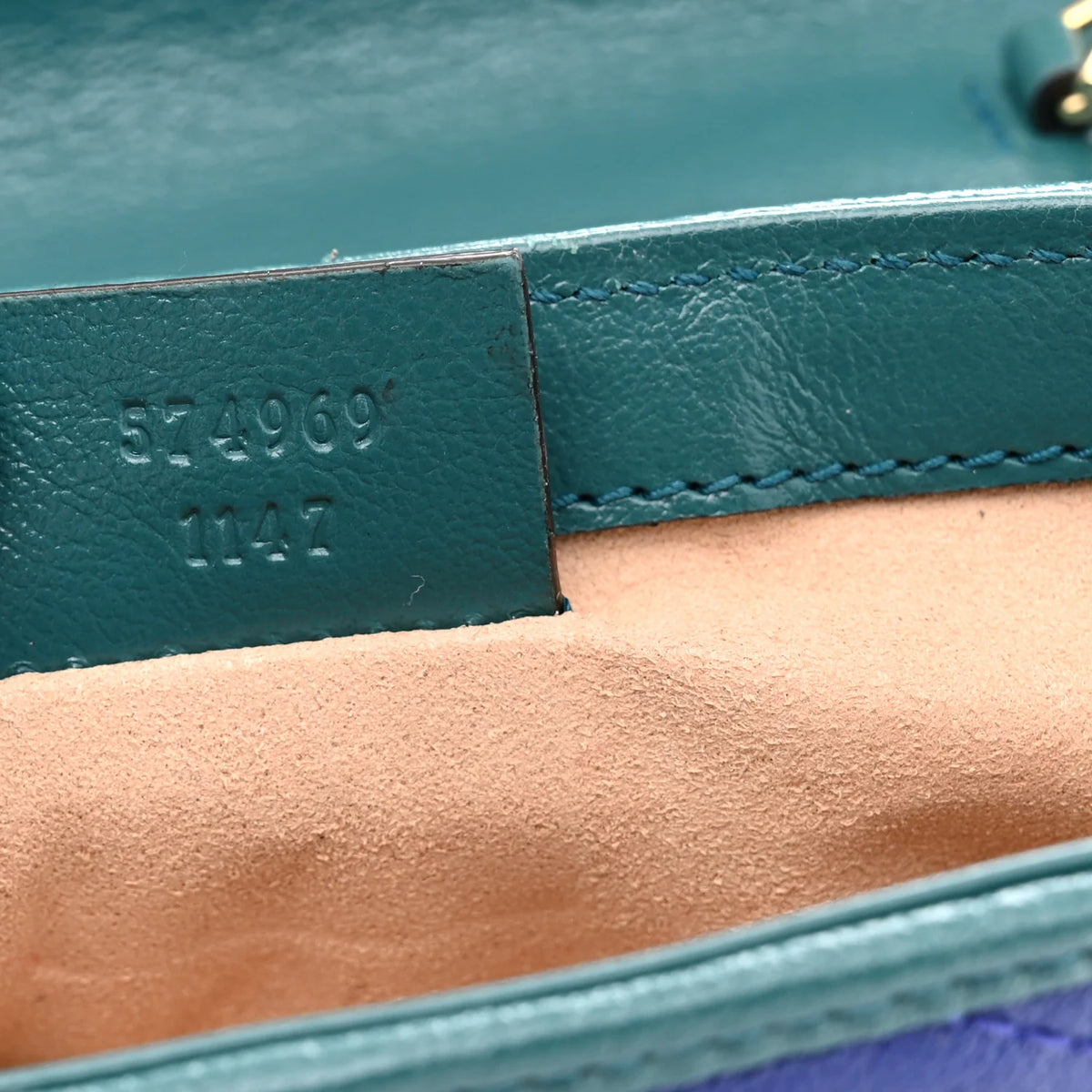Gucci GG Marmont Medium Shoulder Bag - Blue