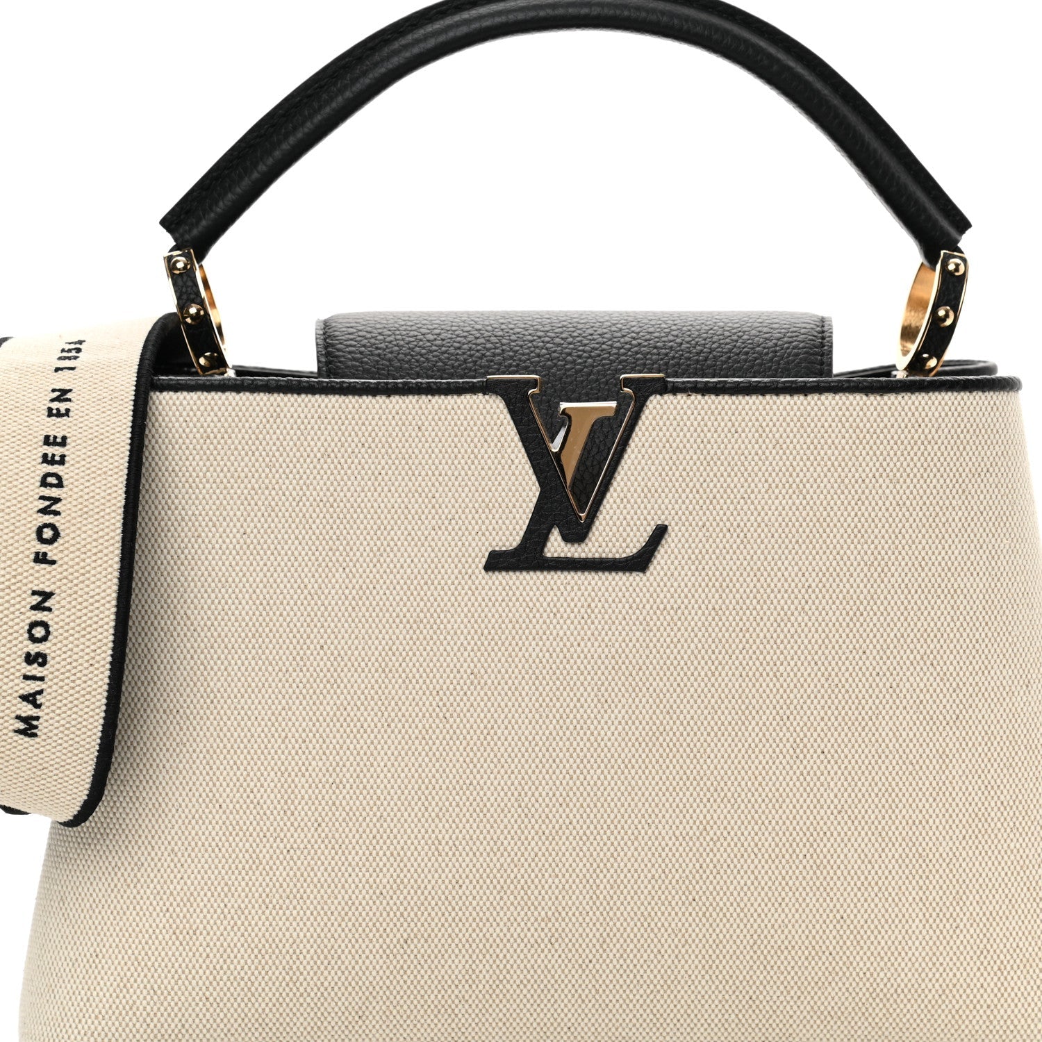 Louis Vuitton Canvas Taurillon Capucines MM Handbag –  Beige