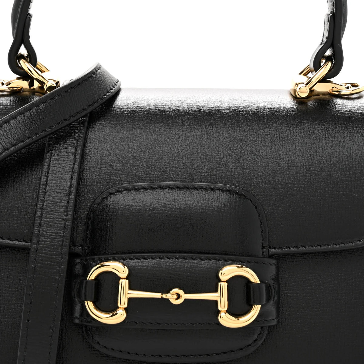 Gucci Horsebit 1955 Small Top Handle Bag - Black
