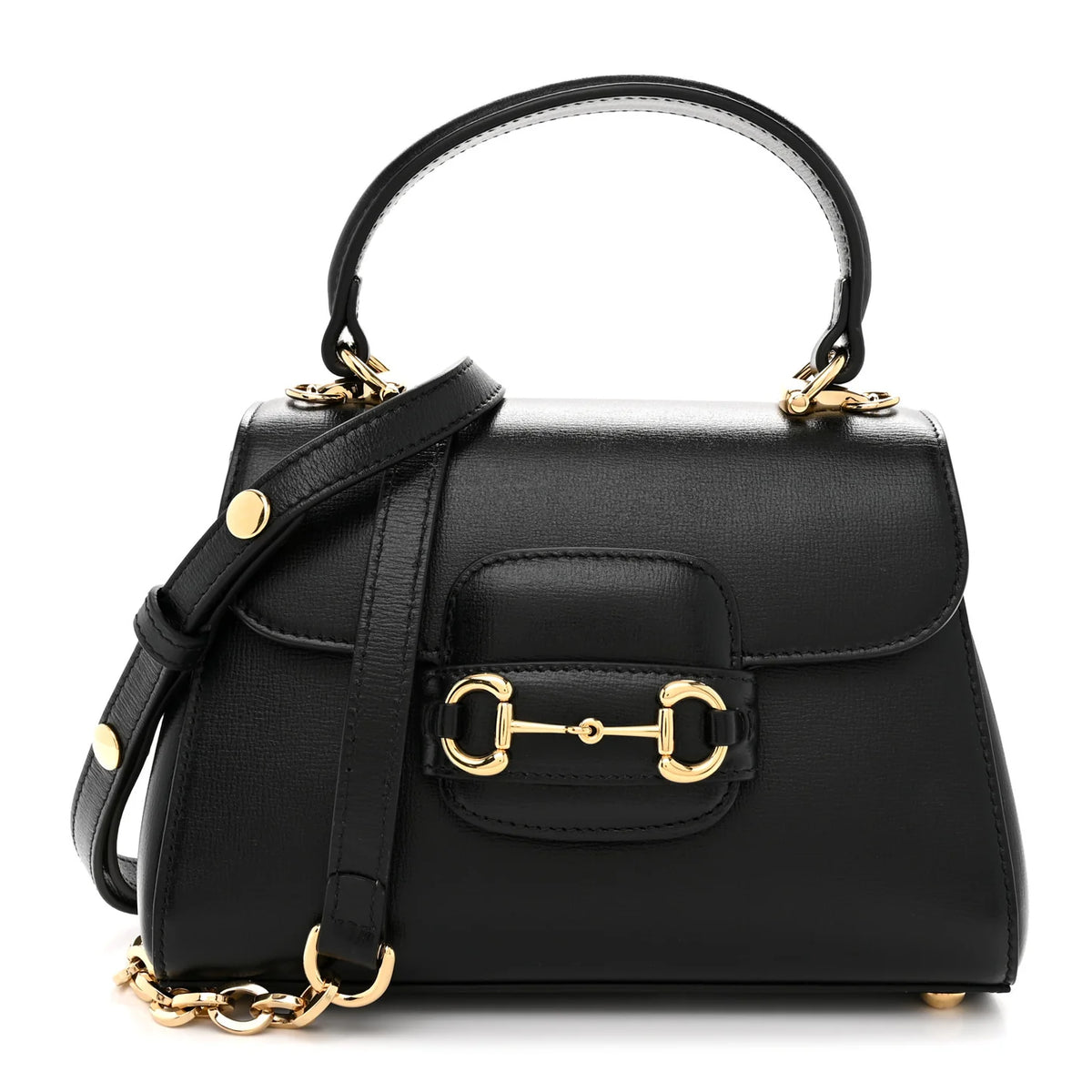Gucci Horsebit 1955 Small Top Handle Bag - Black