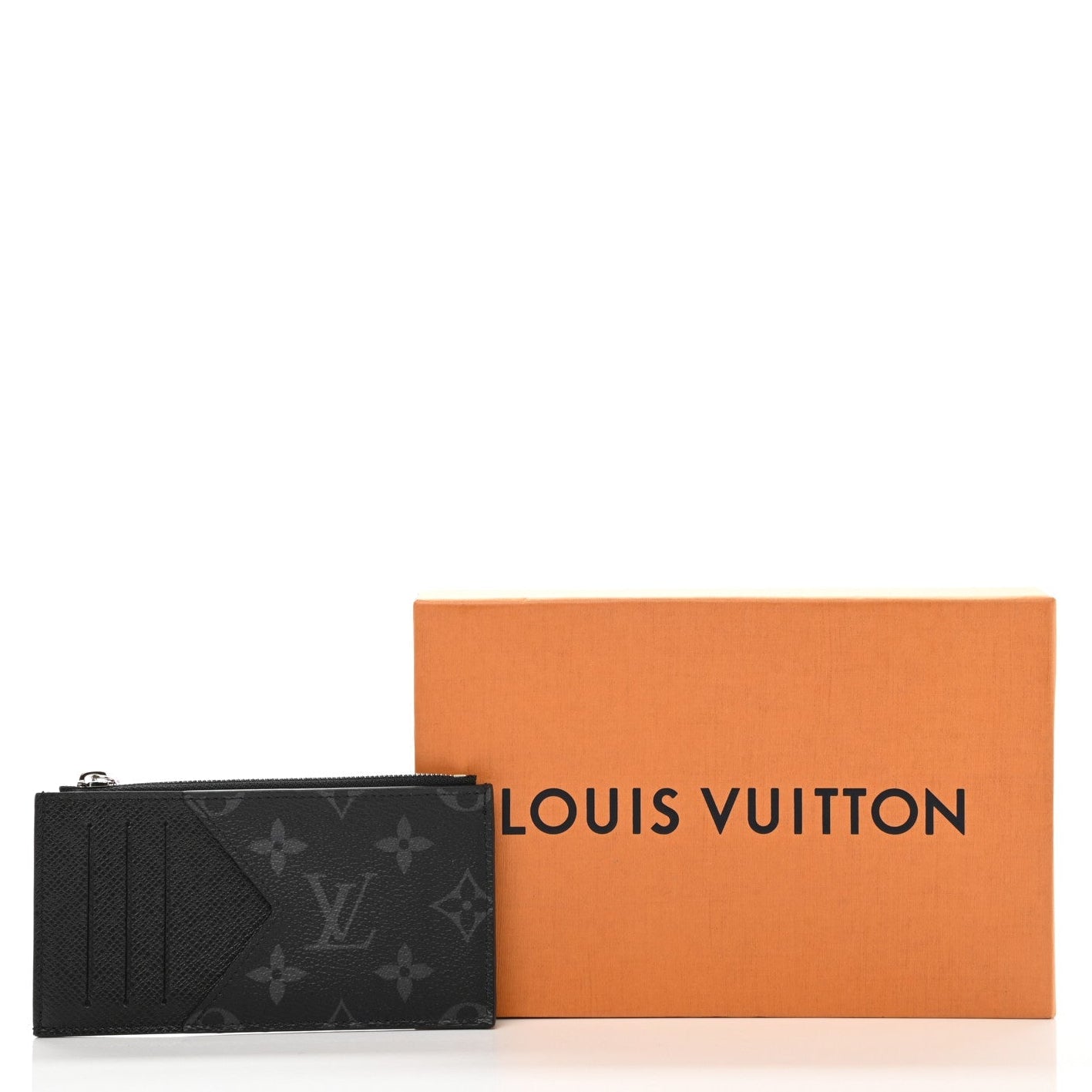 Louis Vuitton Monogram Eclipse Taigarama Coin Card Holder - Black