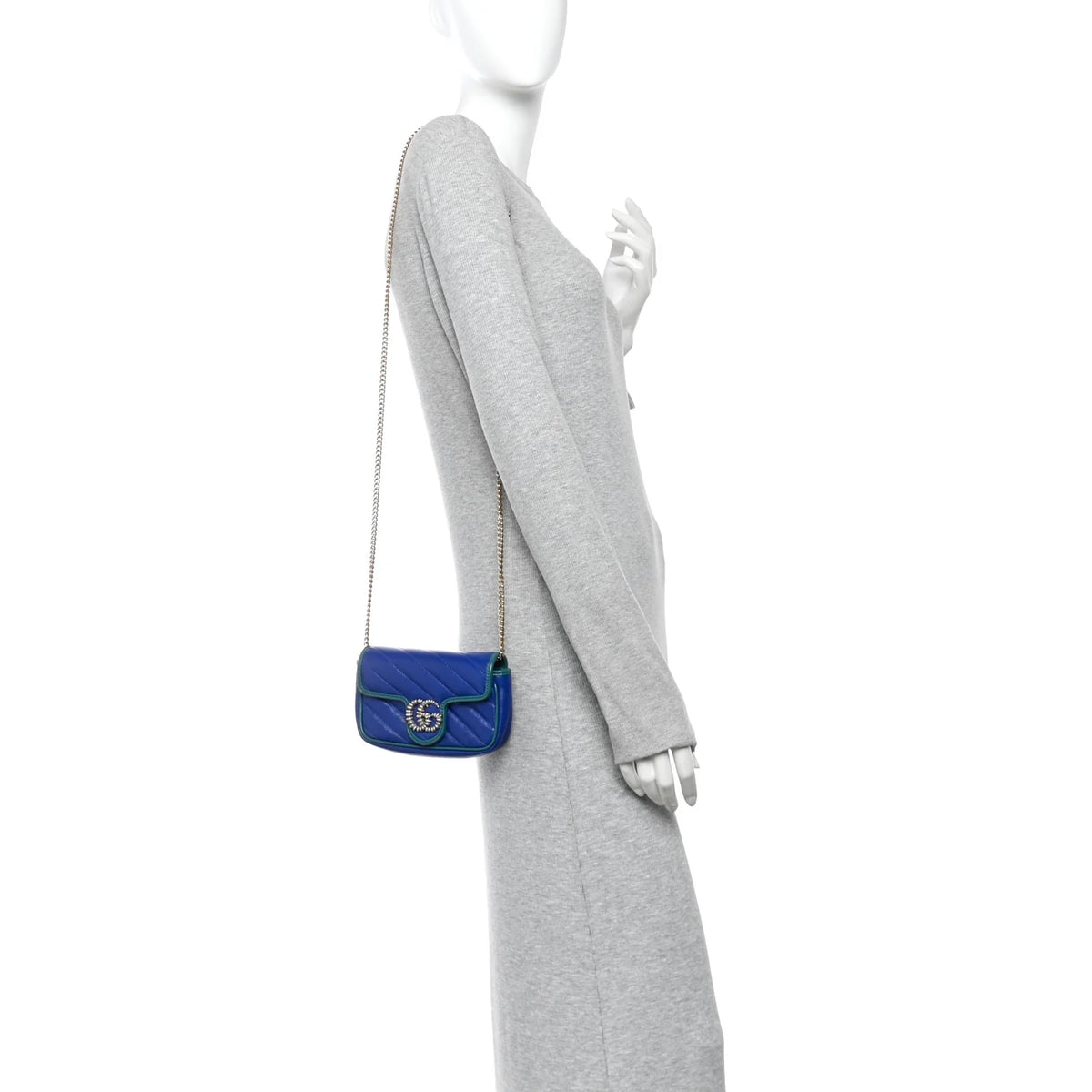 Gucci GG Marmont Medium Shoulder Bag - Blue