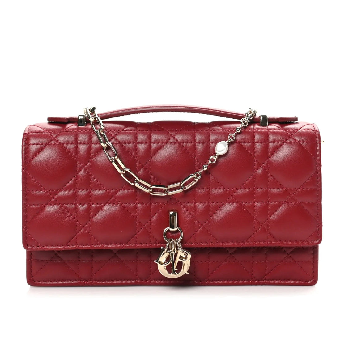 Dior My Dior Mini Cannage Lambskin Bag – Cherry Red
