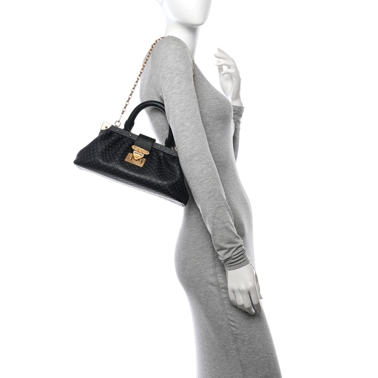 Louis Vuitton Calfskin Monogram Clutch Bag – Black