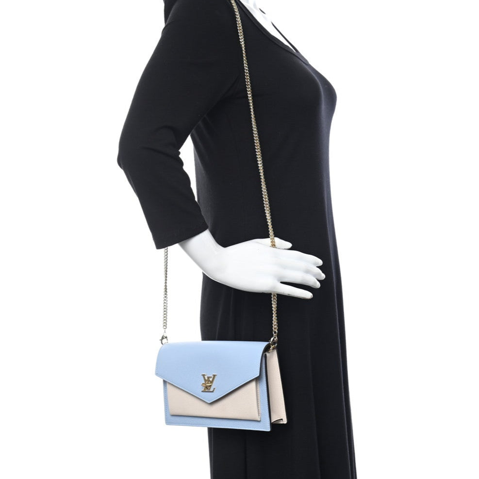 Louis Vuitton Mylockme Chain Pochette Bag -  Bleu Nuage
