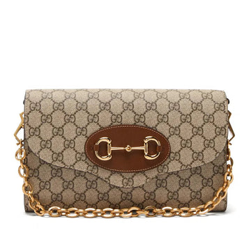 Gucci Horsebit 1955 GG Supreme Canvas Small Shoulder Bag – Beige