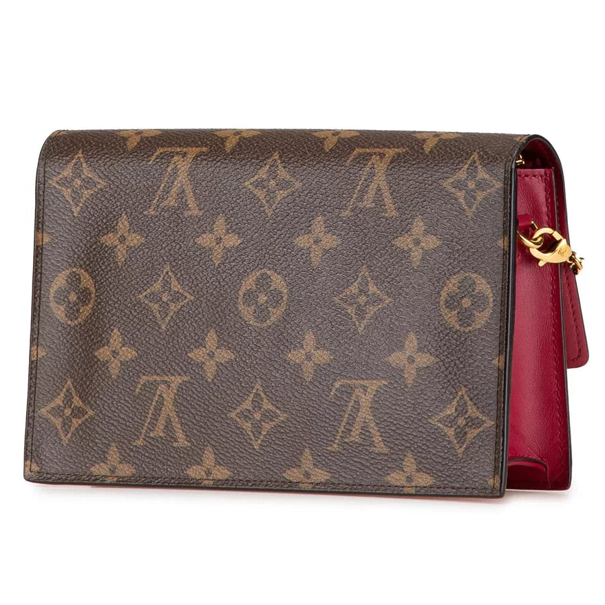 Louis Vuitton Monogram Canvas Flore Chain Wallet Bag - Fuchsia