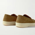 Loro Piana Ultimate Walk Suede Penny Loafers - Brown (076)
