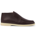 Loro Piana Open Walk Full-Grain Leather Boots – Dark Brown (146)
