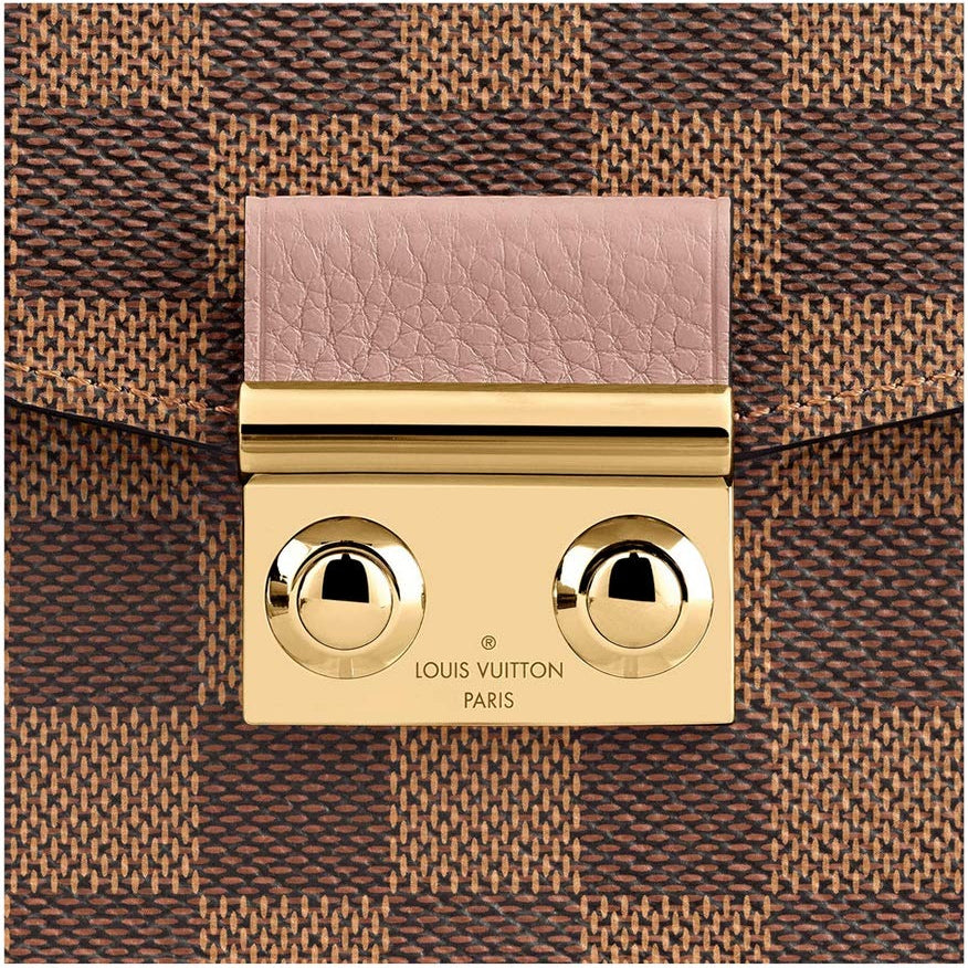 Louis Vuitton Damier Ebene Croisette Chain Crossbody Bag - Brown