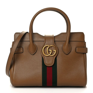 Gucci Small Dahlia Top Handle Bag – Tan Calfskin