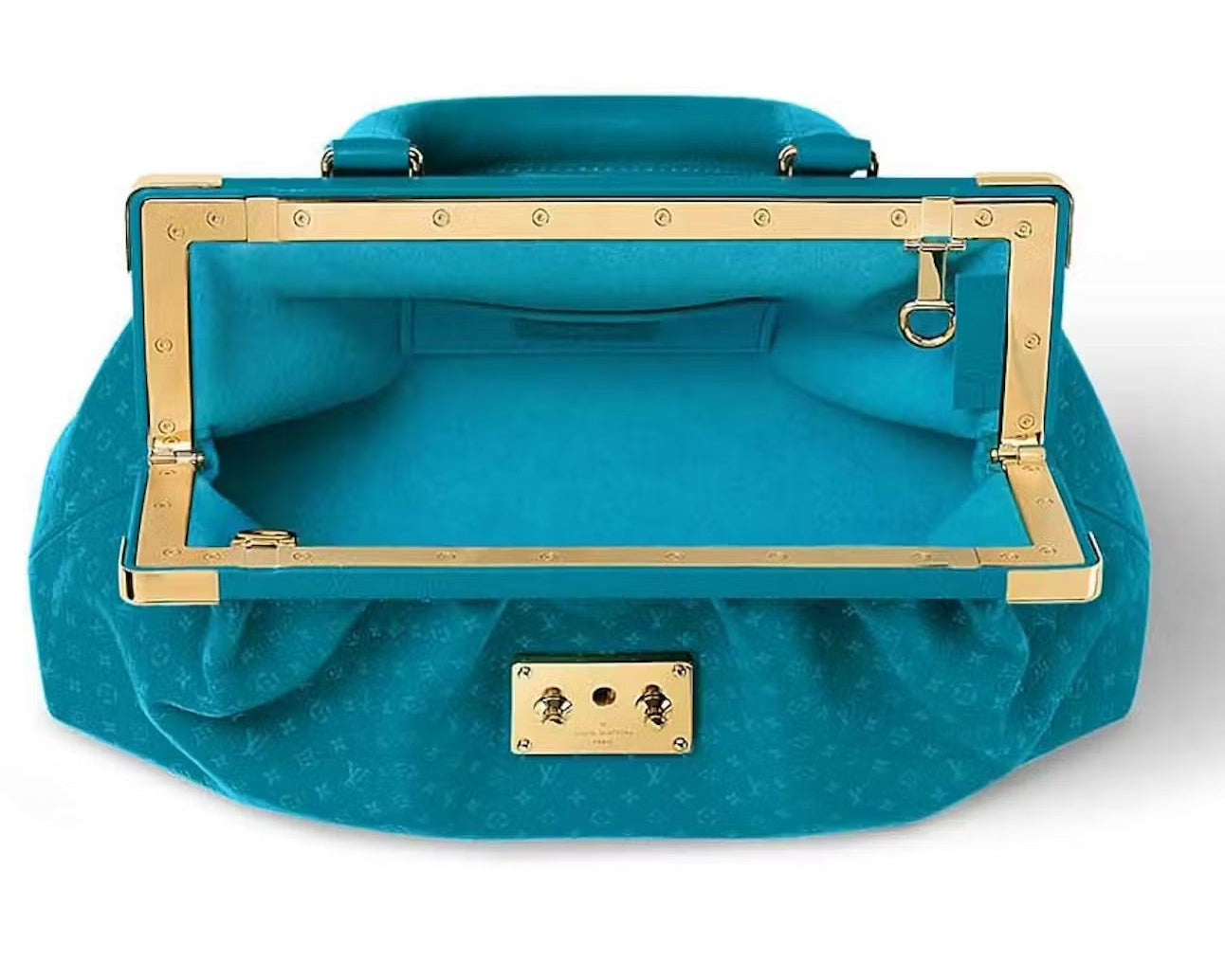 Louis Vuitton Calfskin Monogram Clutch Bag – Blue