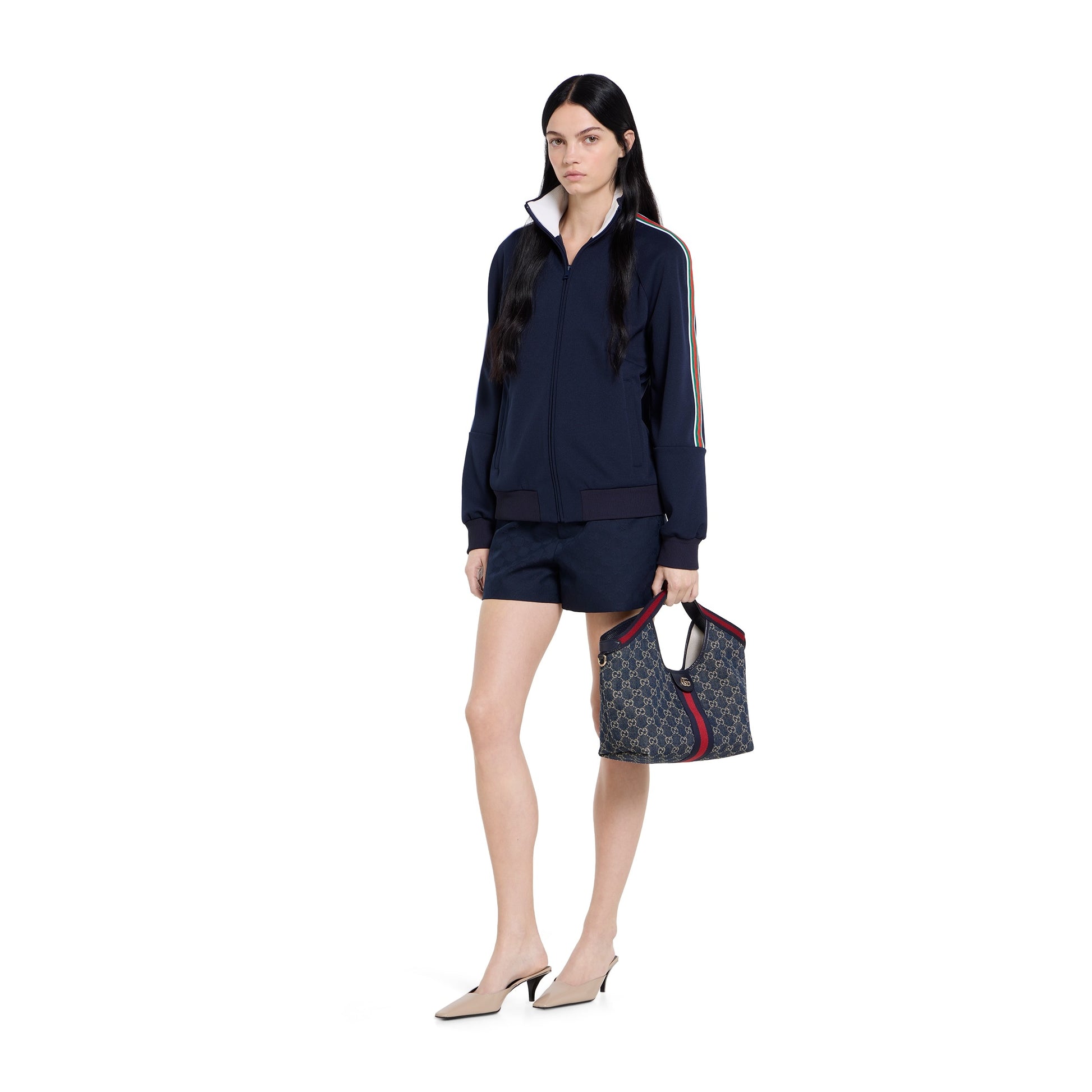 Gucci GG Denim Giglio Small Tote Bag – Blue