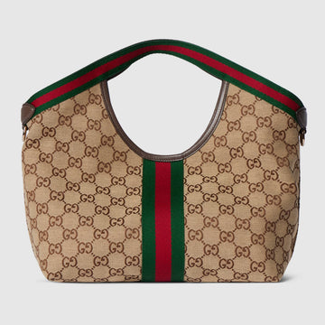 Gucci GG Canvas Giglio Small Tote Bag – Beige Brown