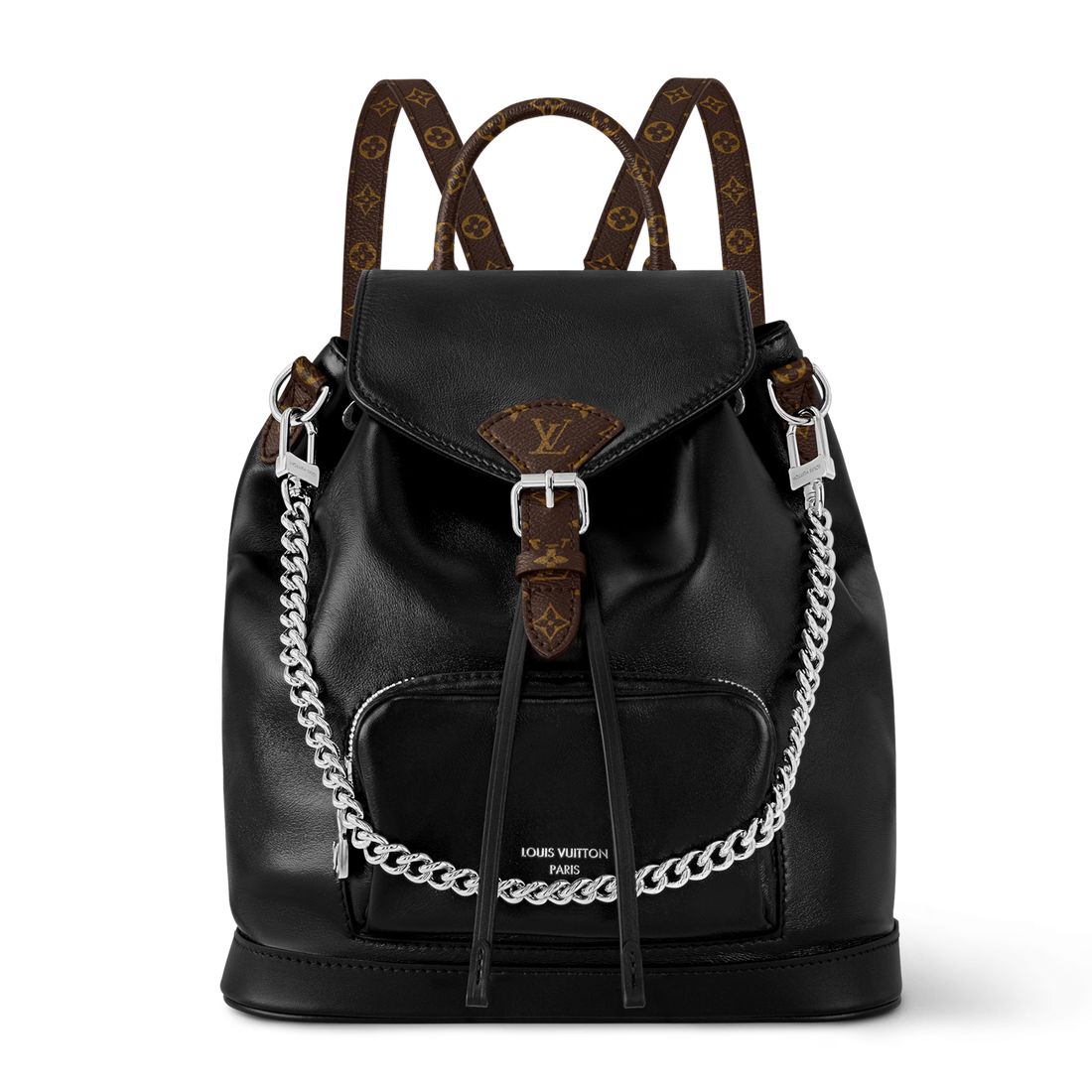 Louis Vuitton Lambskin Montsouris Vibe PM Bagpack – Black