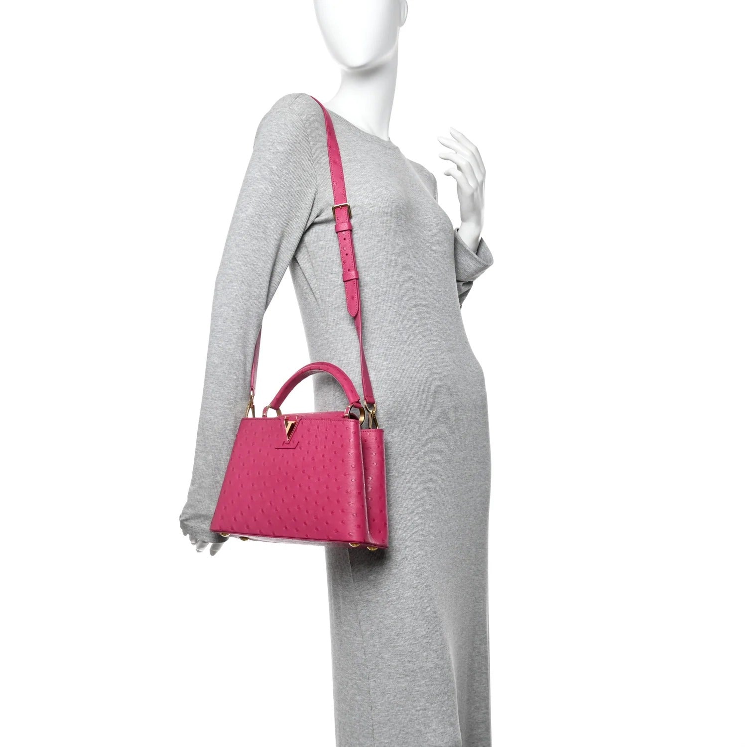 Louis Vuitton  Ostrich Capucines BB – Fuchsia