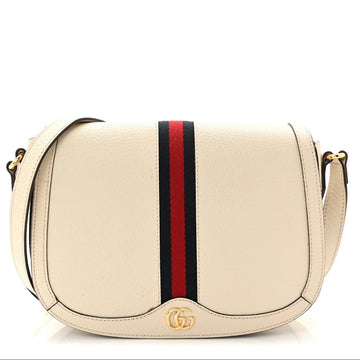 Gucci Textured Calfskin Small Ophidia Flap Bag – Mystic White
