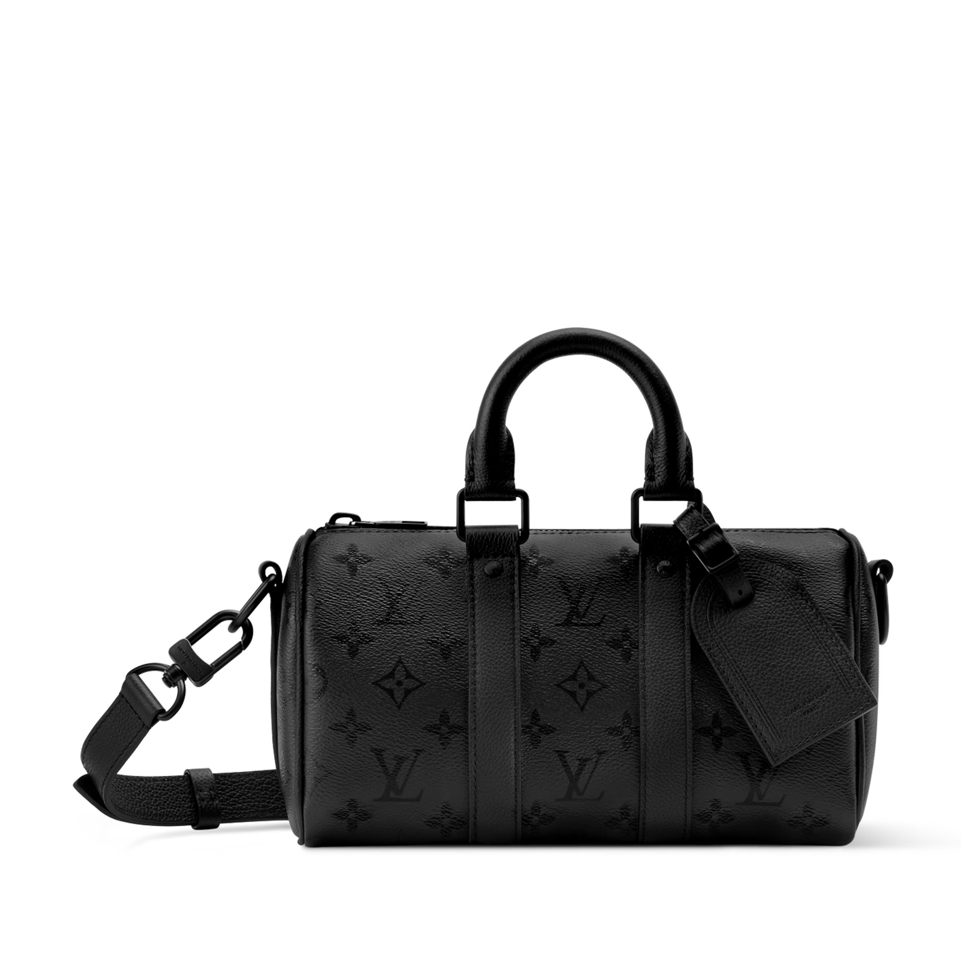 Louis Vuitton Monogram Midnight Canvas Keepall Bandoulière 25 Duffle Bag – Black