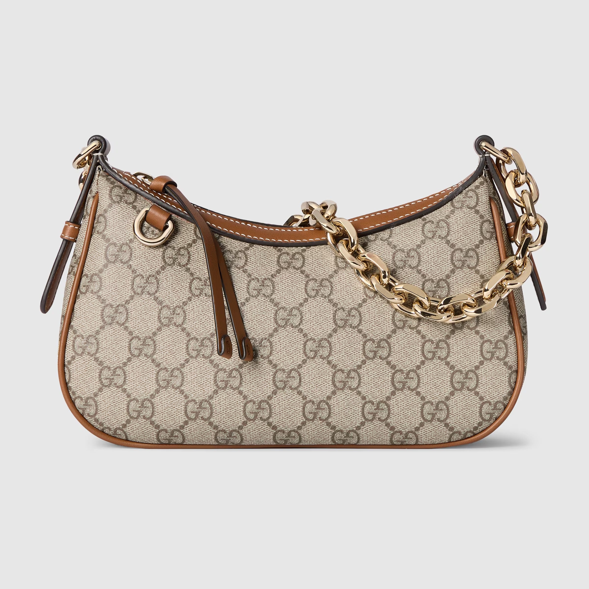 Gucci GG Emblem Shoulder Bag – Beige/Brown