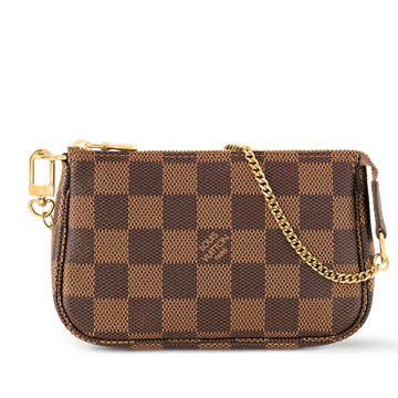 Louis Vuitton Damier Ebene Canvas Mini Pochette Accessories Shoulder Bag – Brown