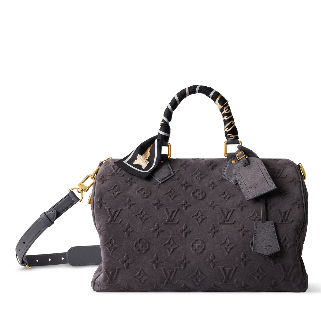 Louis Vuitton Autres Cuirs Monogram Speedy P9 Bandoulière 40 Duffle Bag – Gray