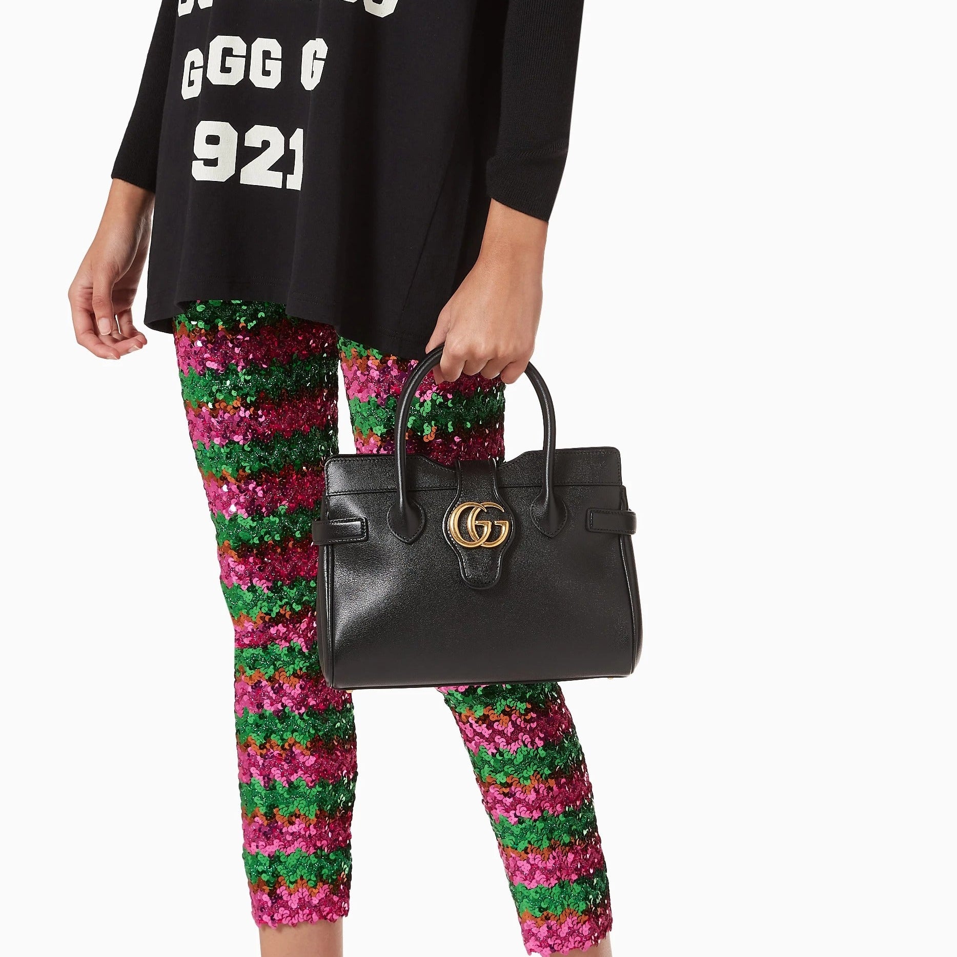 Gucci Small Dahlia Top Handle Bag – Black