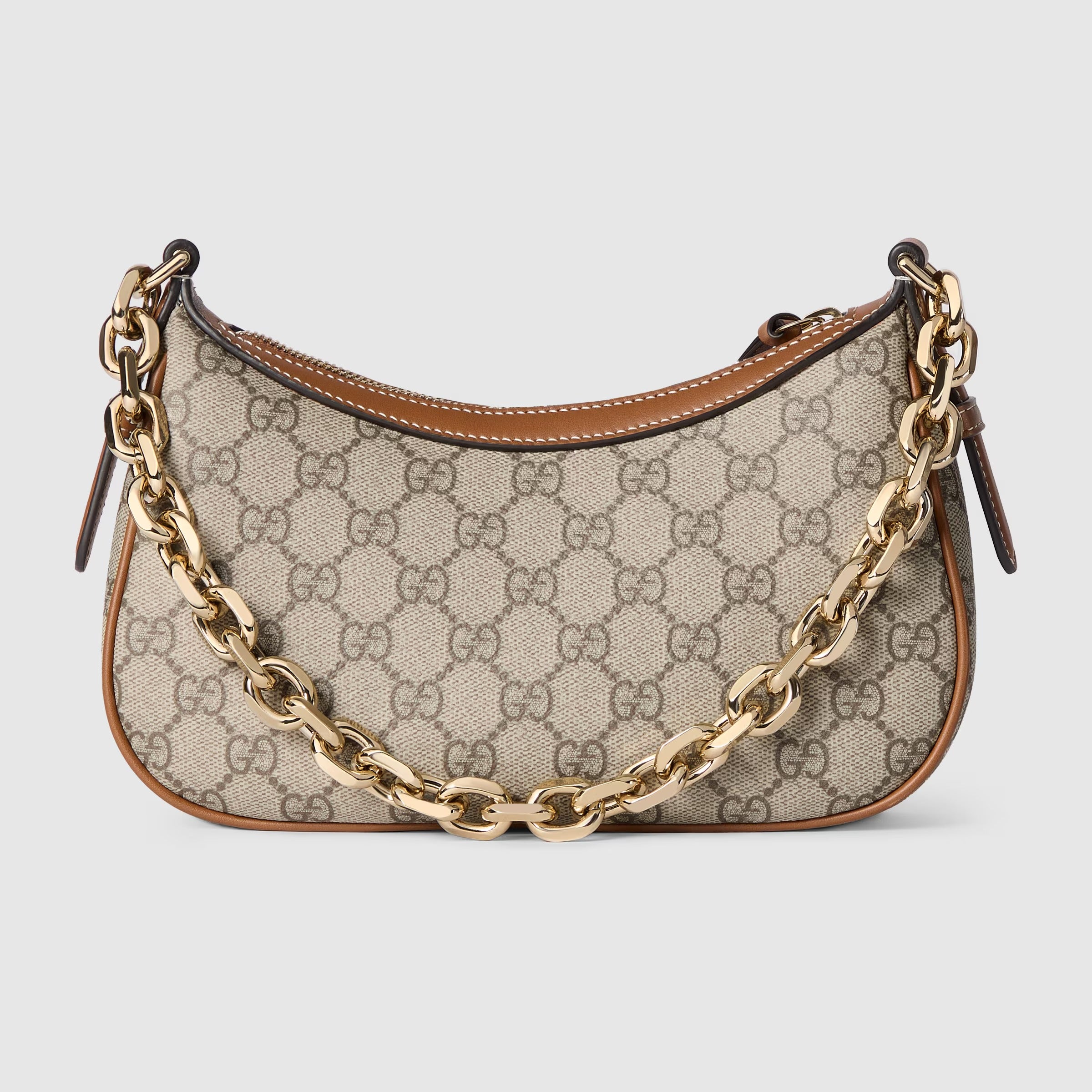 Gucci GG Emblem Shoulder Bag – Beige/Brown
