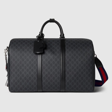 Gucci GG Supreme Canvas Large Duffle Bag – Black
