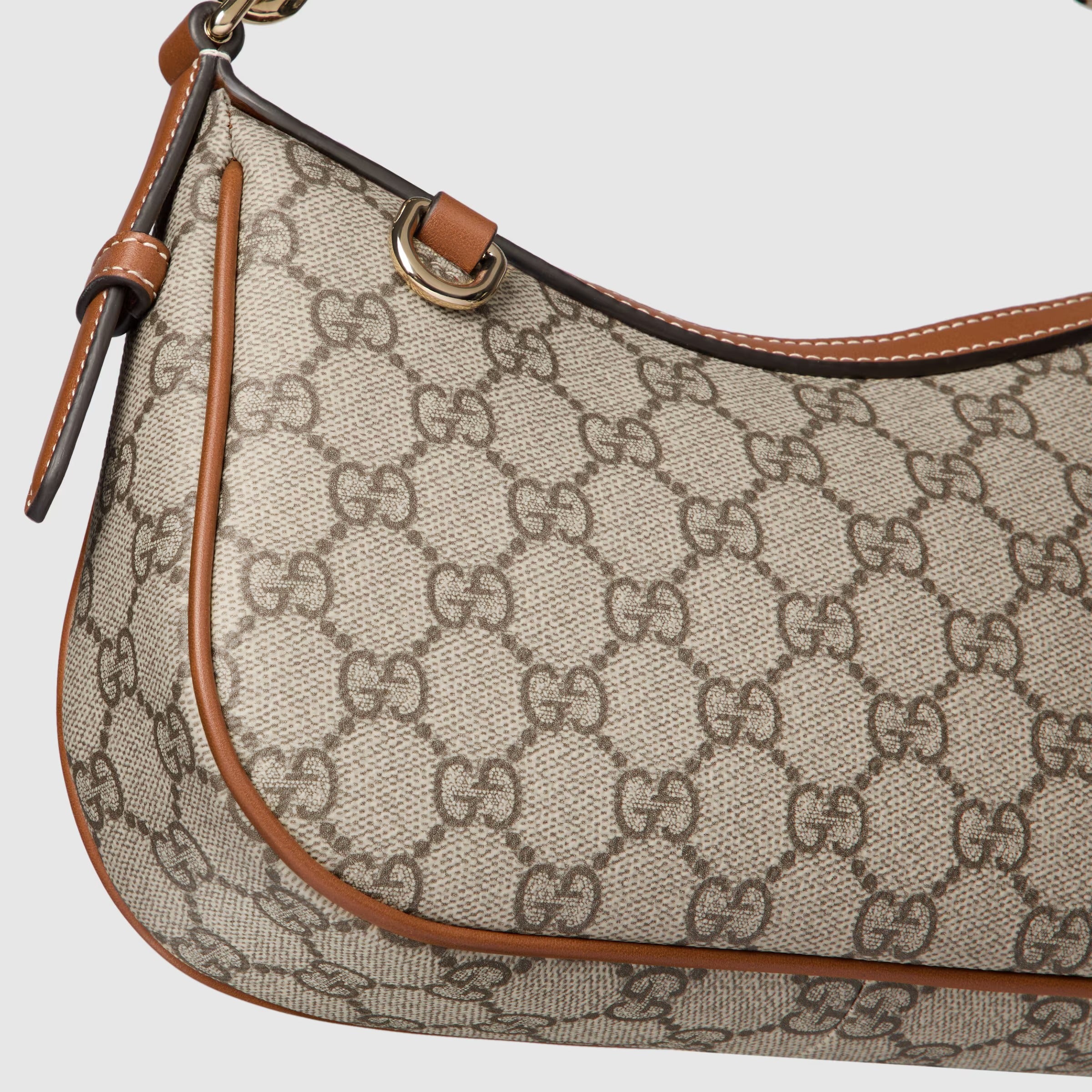 Gucci GG Emblem Shoulder Bag – Beige/Brown