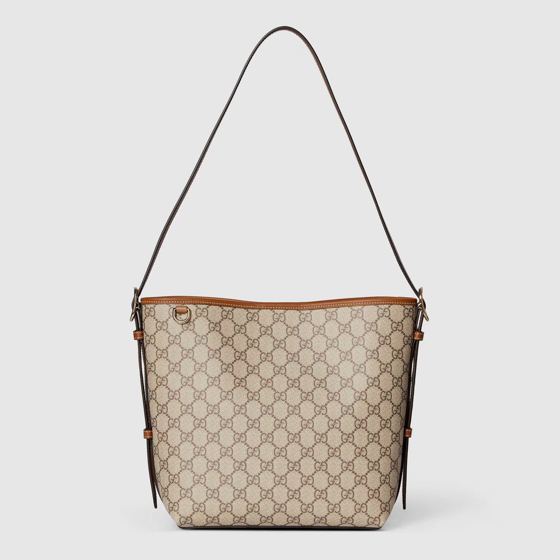 Gucci GG Emblem Small Shoulder Bag – Beige/Brown