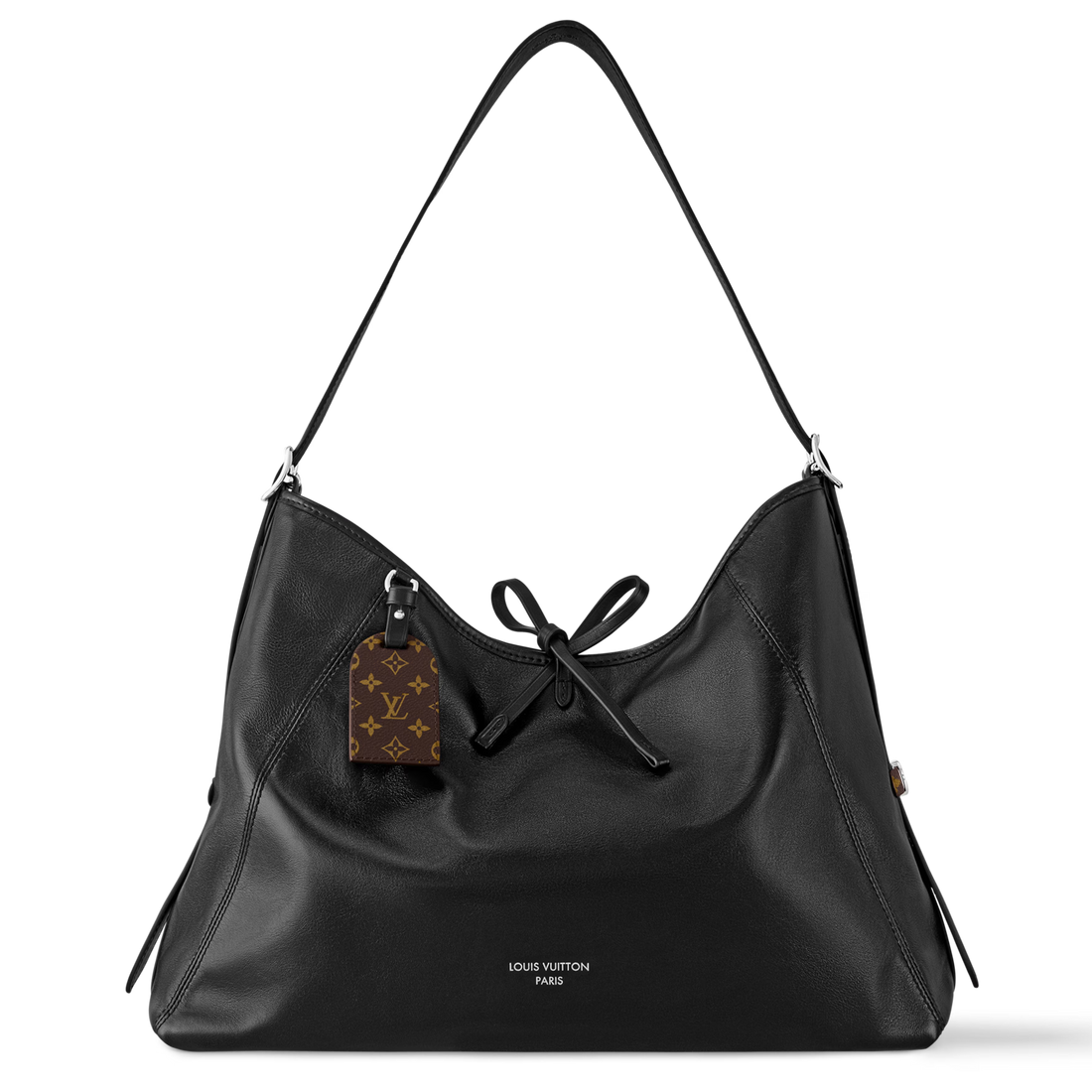 Louis Vuitton Lambskin CarryAll Vibe MM Handbag – Black