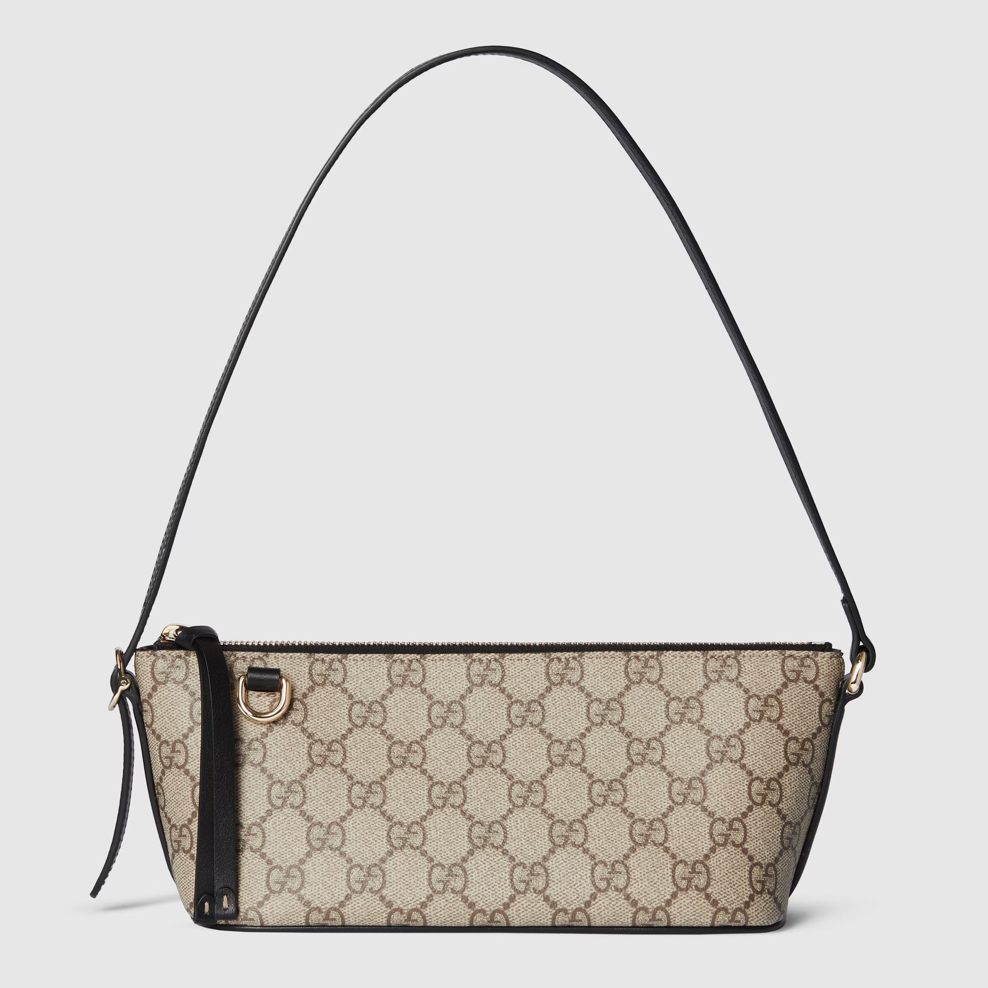 Gucci GG Monogram Small Shoulder Bag – Beige & Black
