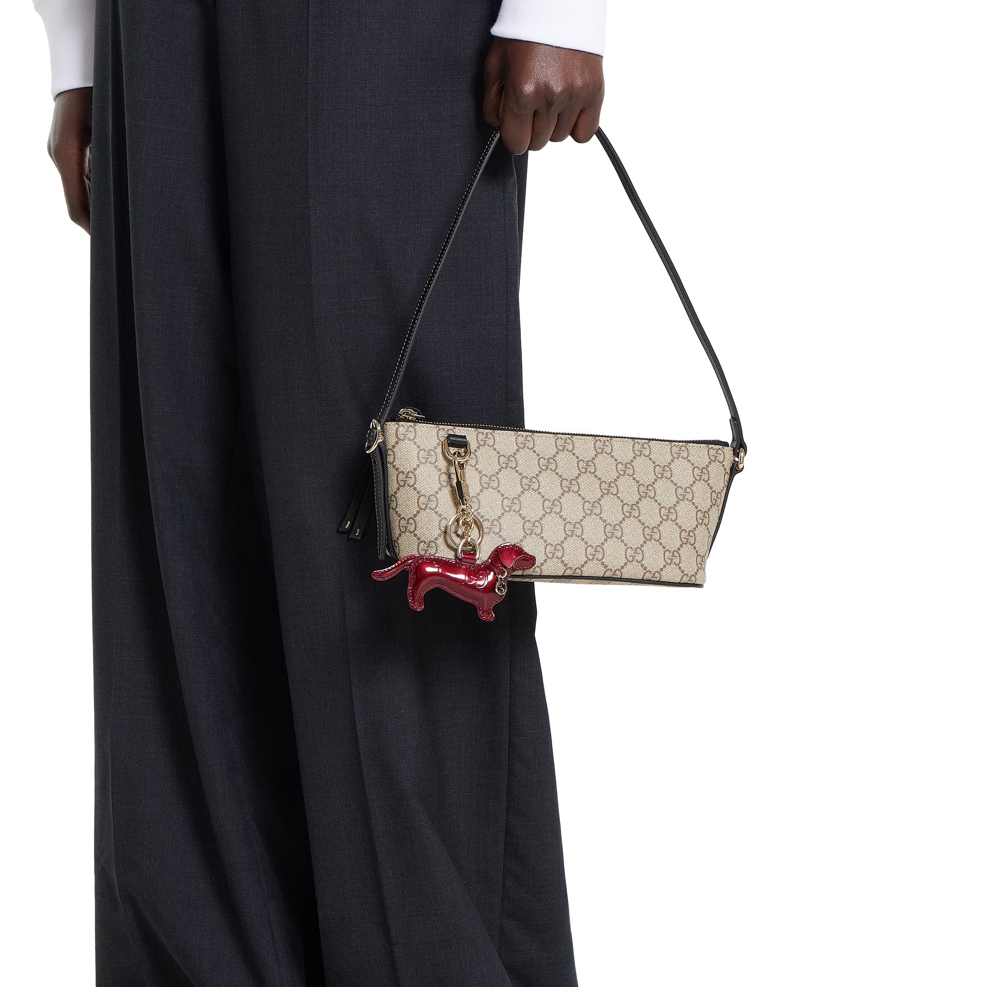 Gucci GG Monogram Small Shoulder Bag – Beige & Black