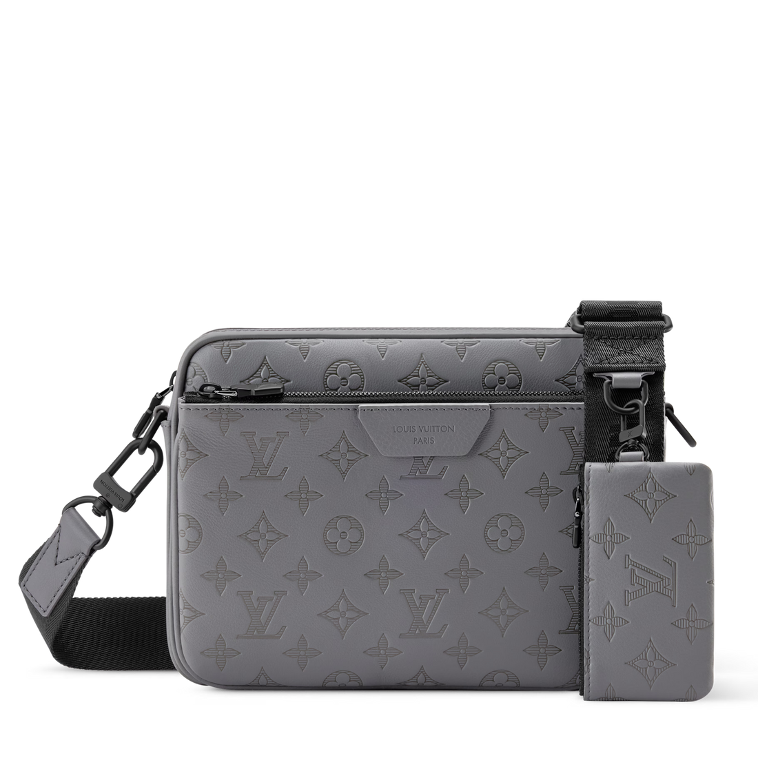 Louis Vuitton Monogram Shadow Trio Messenger Bag – Anthracite Gray