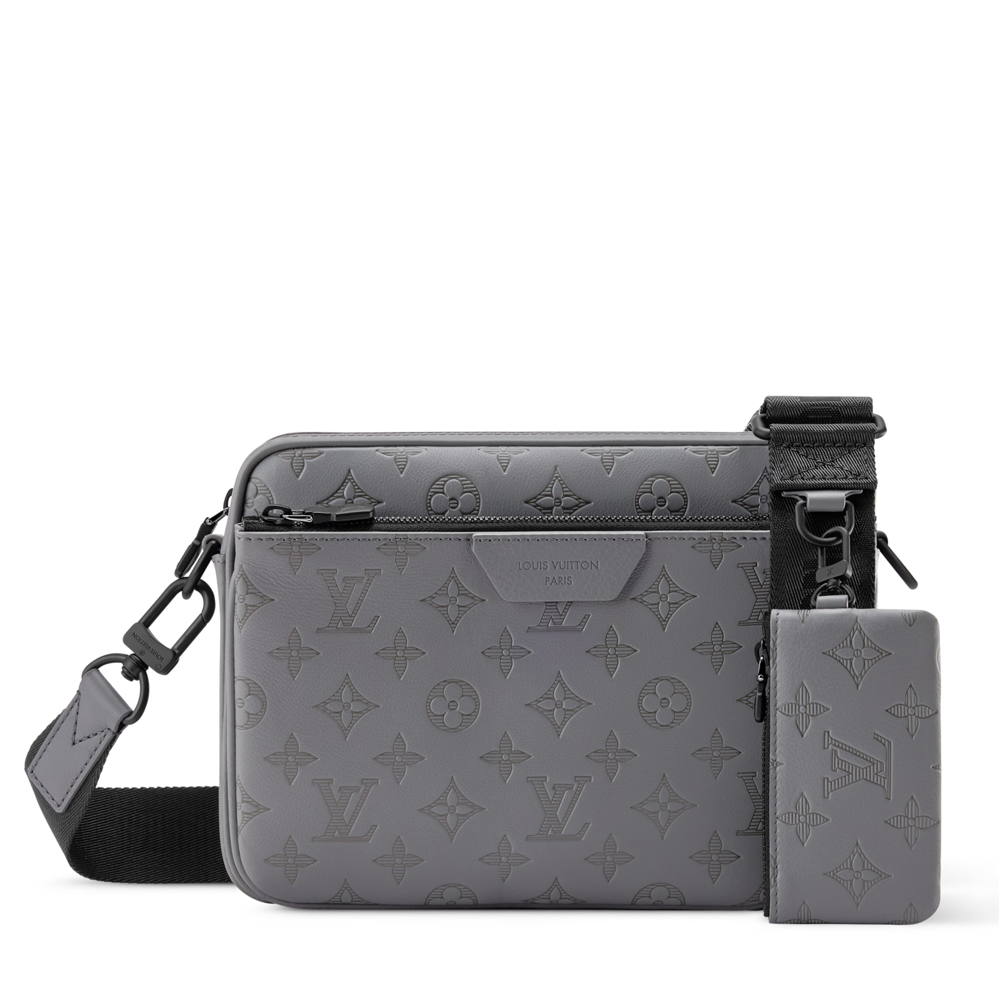 Louis Vuitton Monogram Shadow Trio Messenger Bag – Anthracite Gray