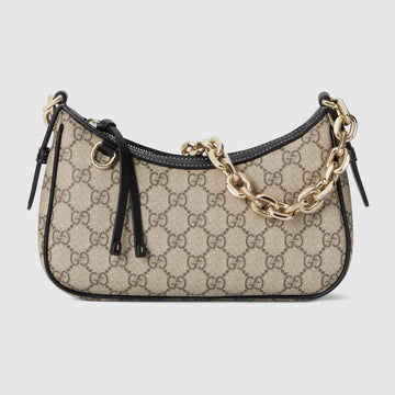 Gucci GG Emblem Small Shoulder Bag – Beige/Brown