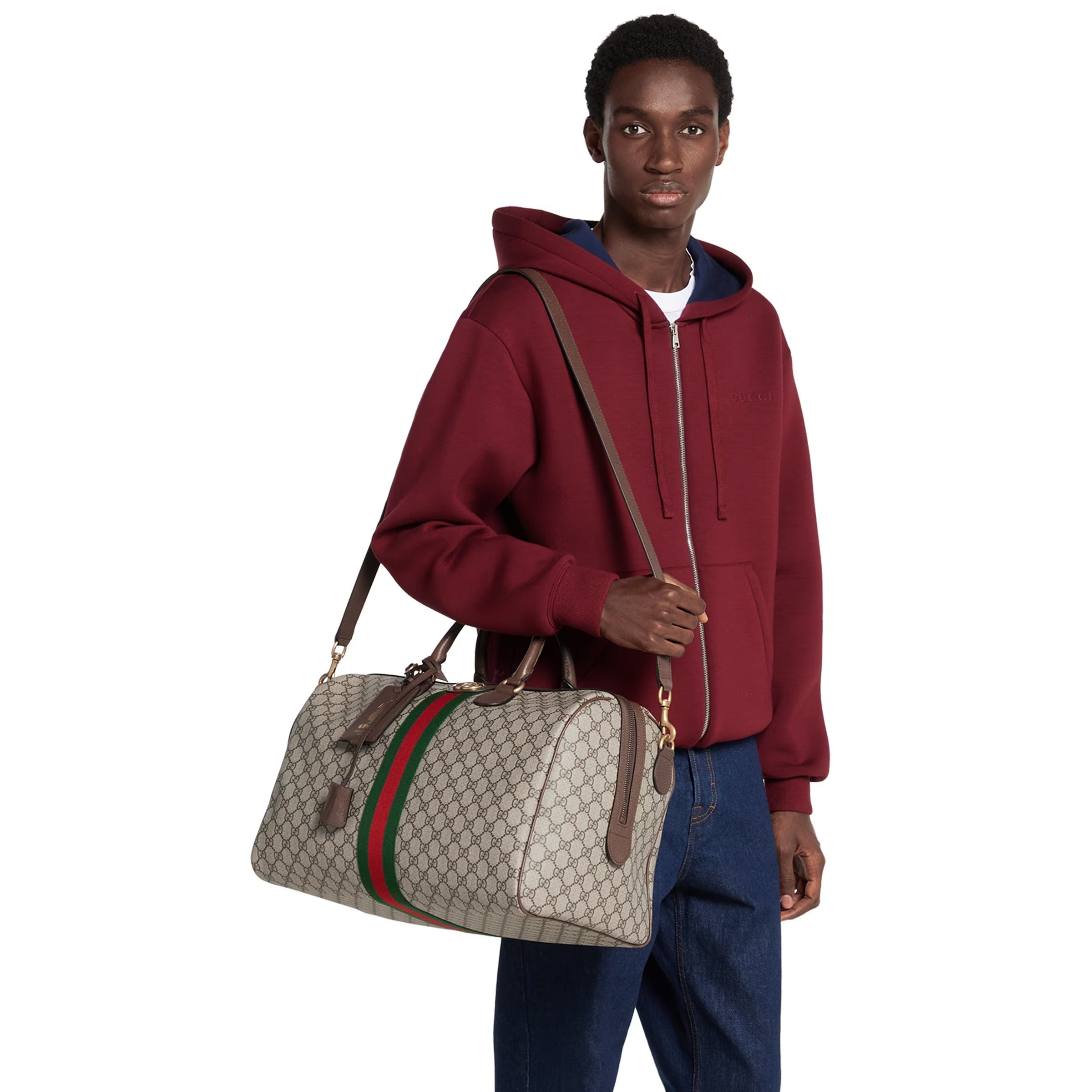 Gucci GG Canvas Savoy Medium Duffle Bag – Beige
