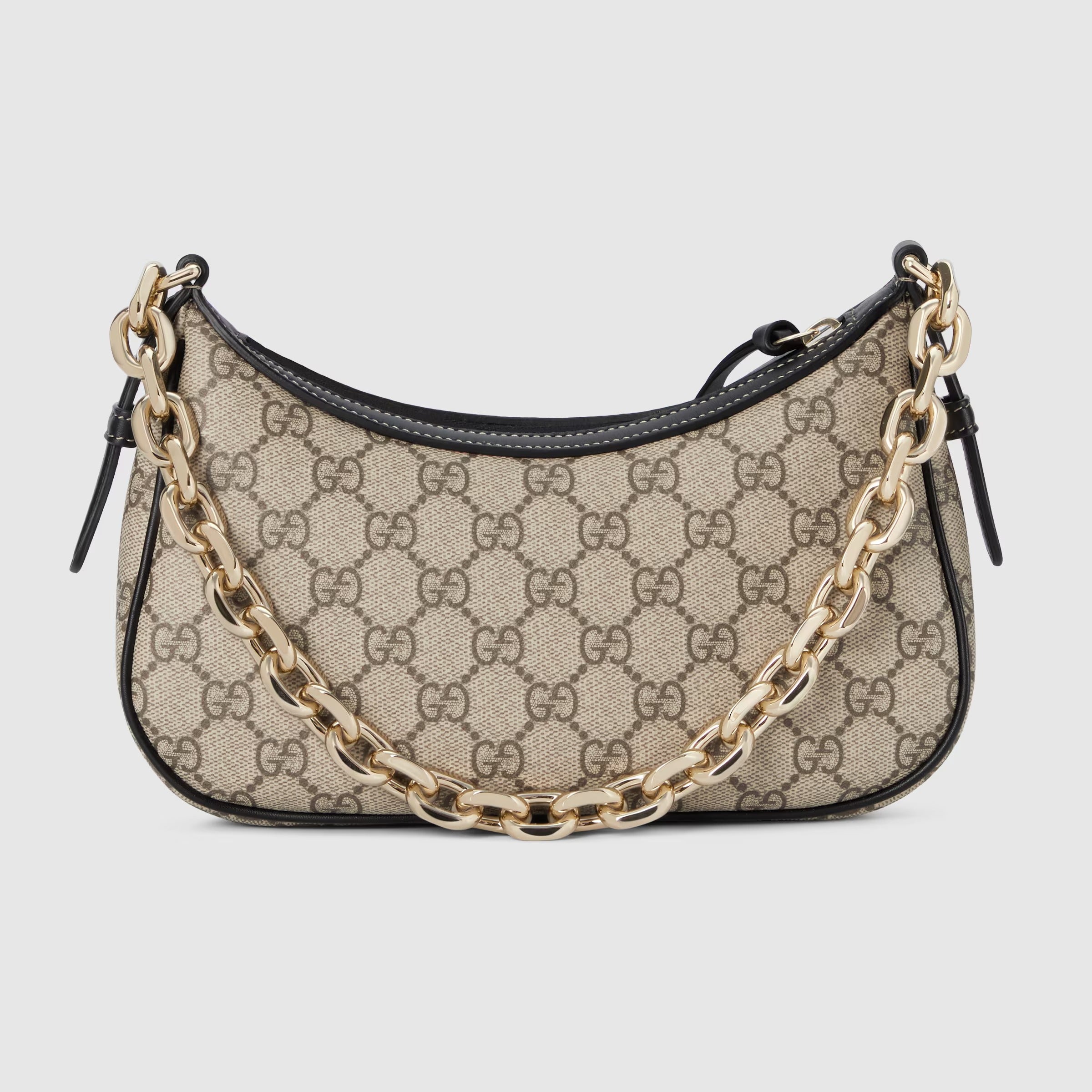 Gucci GG Emblem Small Shoulder Bag – Beige/Brown