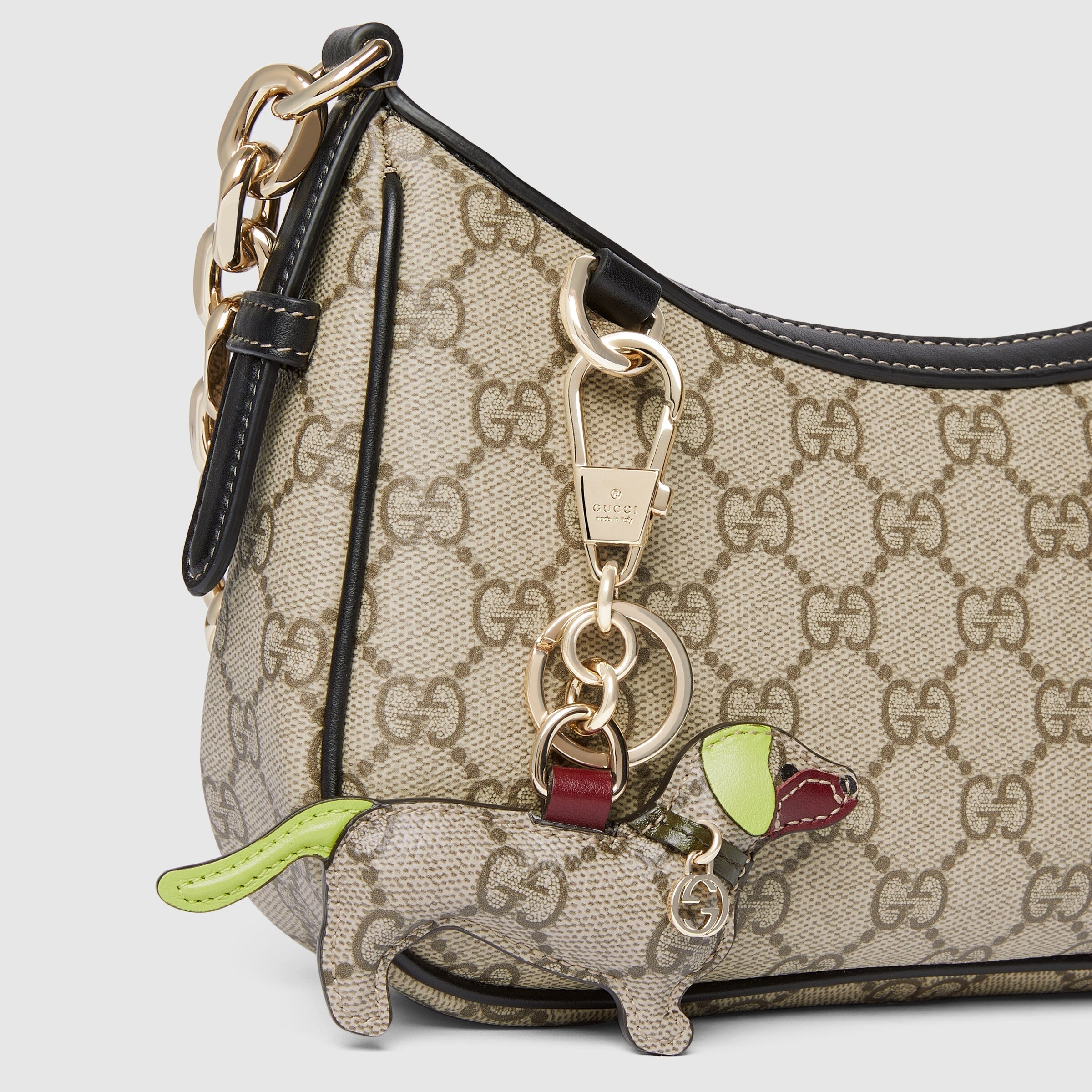 Gucci GG Emblem Small Shoulder Bag – Beige/Brown