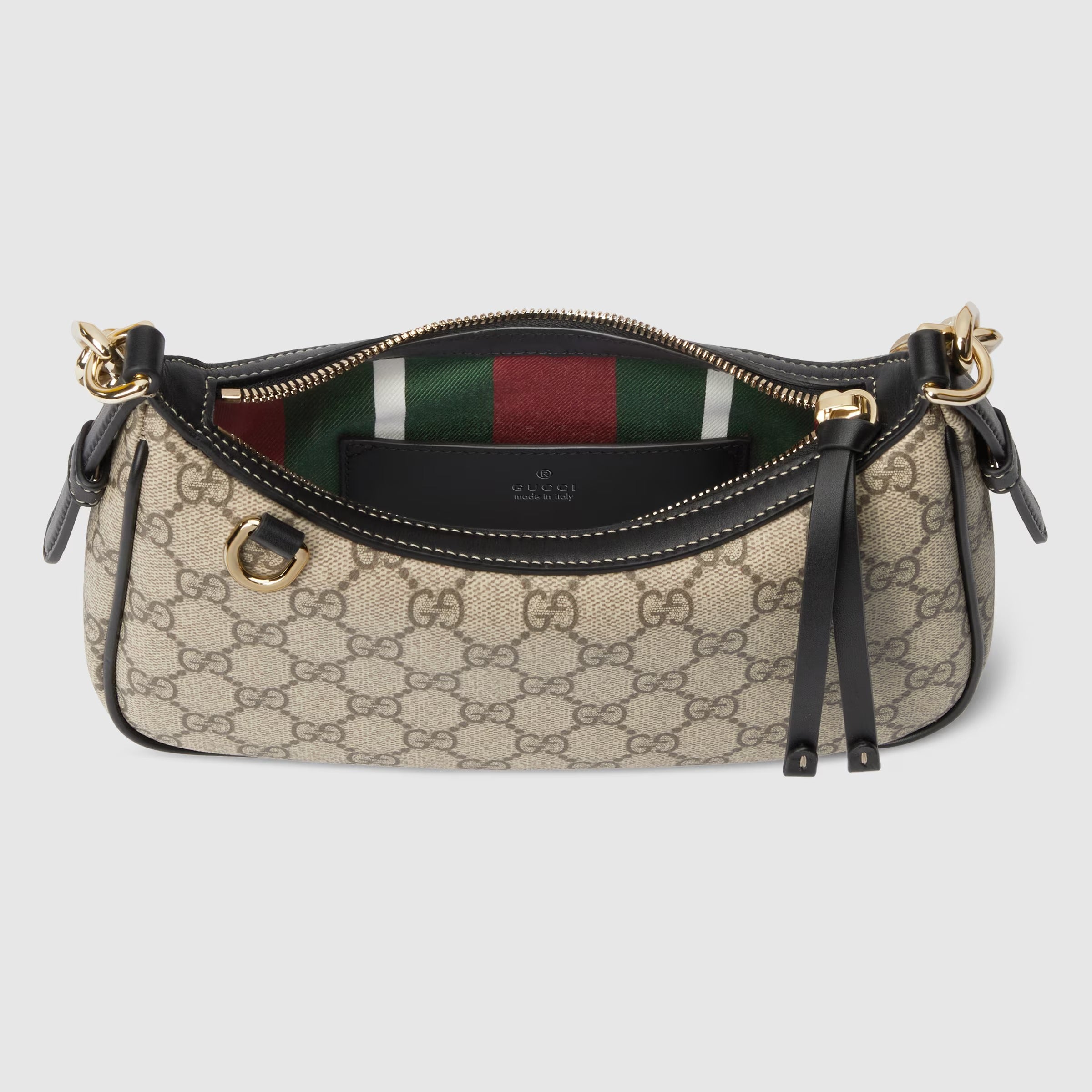 Gucci GG Emblem Small Shoulder Bag – Beige/Brown
