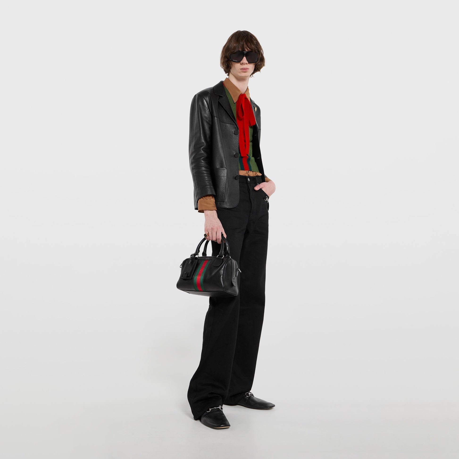 Gucci Web Trademark Small Duffle Bag – Black