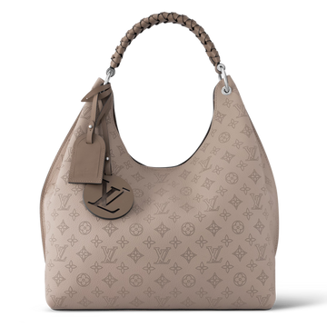 Louis Vuitton Mahina Leather Carmel Hobo Bag - Beige Galet