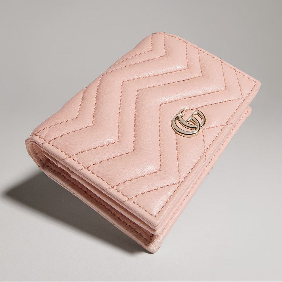 Gucci GG Marmont Card Case Wallet –  Light Pink
