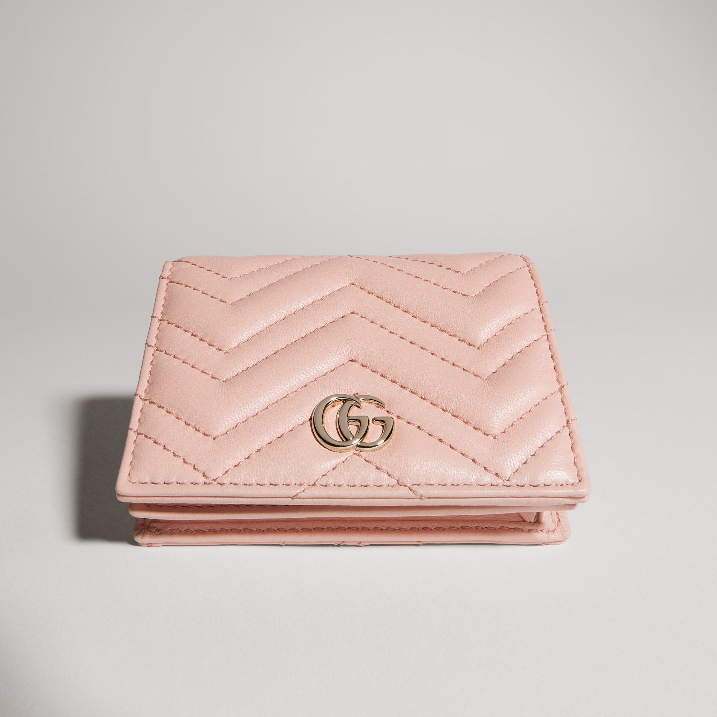Gucci GG Marmont Card Case Wallet –  Light Pink