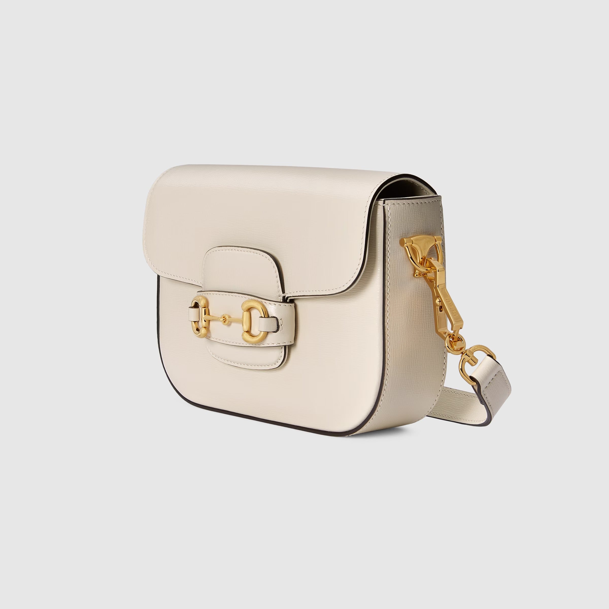 Gucci Horsebit 1955 Small Shoulder Bag – White