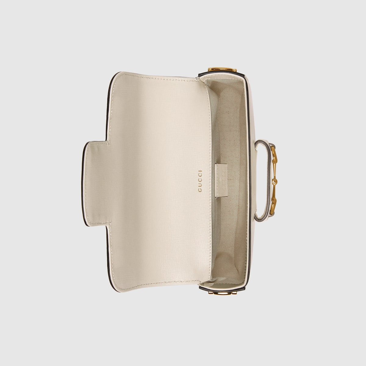 Gucci Horsebit 1955 Small Shoulder Bag – White