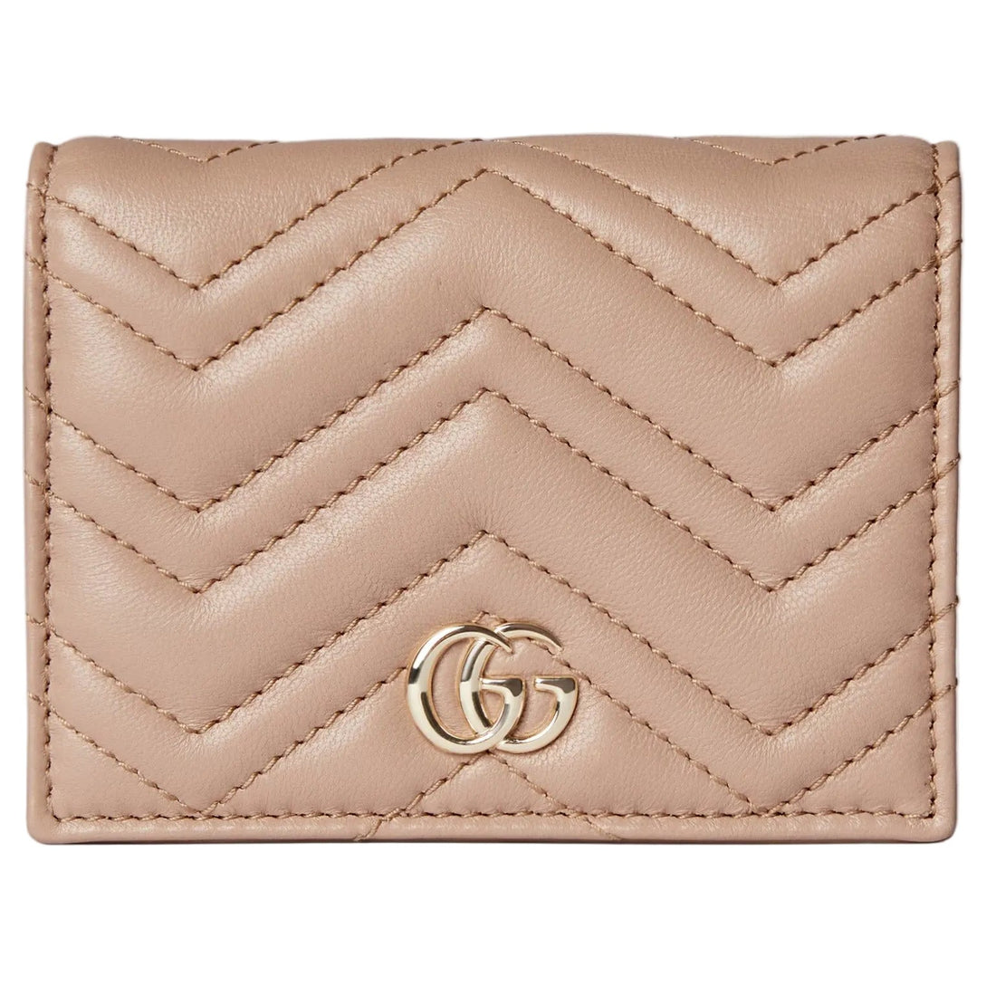 Gucci GG Marmont Card Case Wallet – Beige