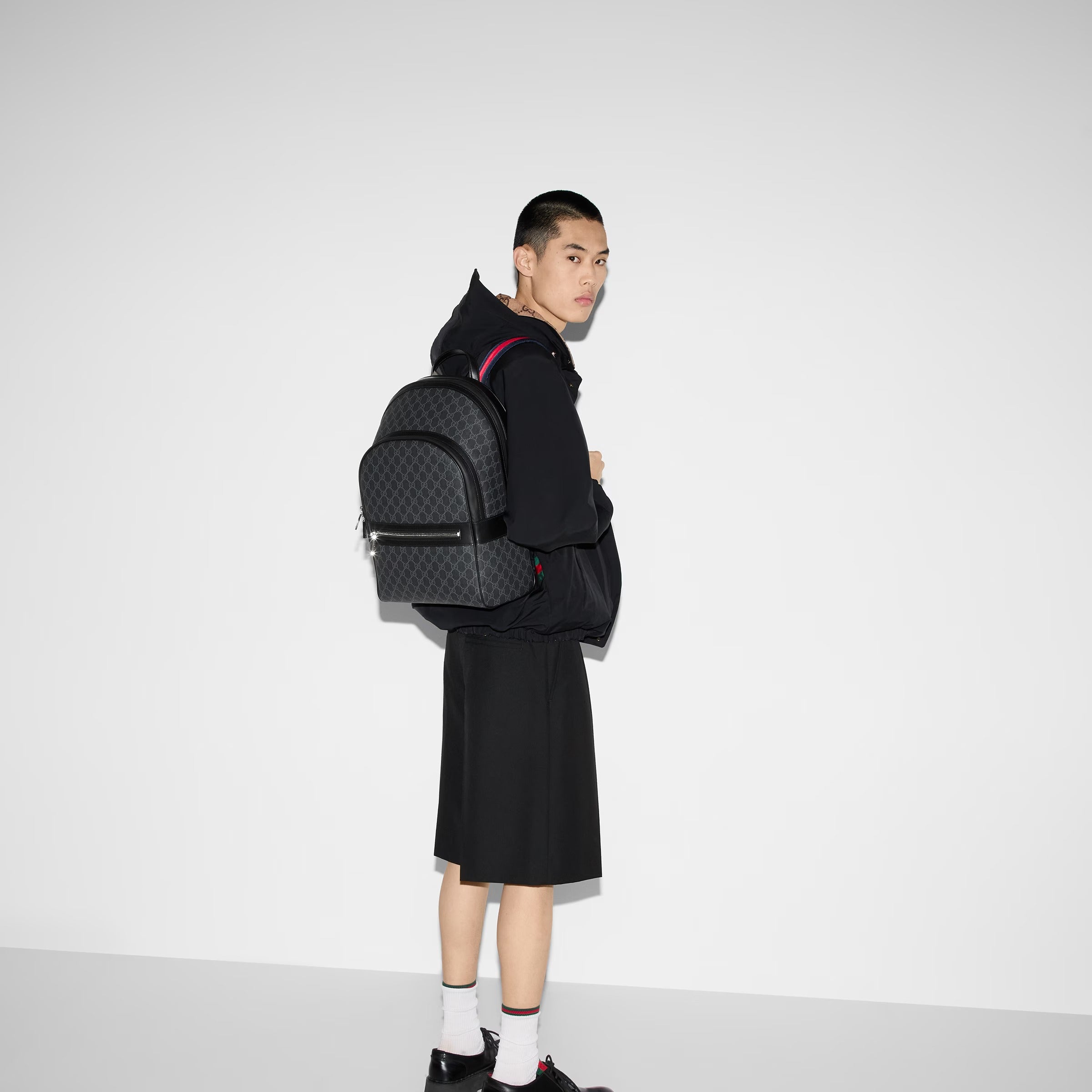 Gucci GG Medium Backpack  – Black